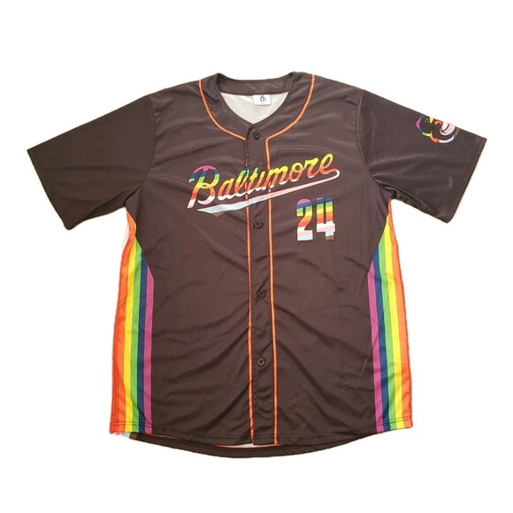 2024 Baltimore Orioles Size XL Pride Night Stadium Giveaway LGBTQ+ Jersey MLB - Picture 1 of 6